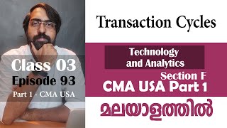 Transaction Cycle  Technology and Analytics  Section F  Part 1  Episode 93 [upl. by Oslec]