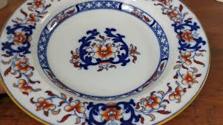 Mintons China Lyre 8667 Flow Blue English Rimmed Soup Bowl [upl. by Ola]