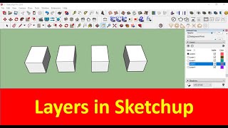 How to use layers in Sketchup [upl. by Marthena]