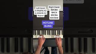 Billie Eilish  Hotline Bling Piano Tutorial With Letter Notes [upl. by Aztiray980]