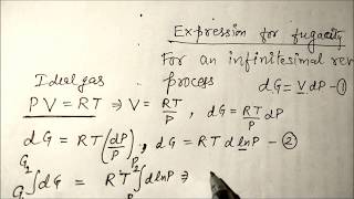 Fugacity  Graphical method  Numericals in Hindi  HNGU PATAN [upl. by Jeb596]