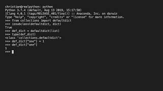 Understanding the defaultdict Type in Python [upl. by Lubbi521]