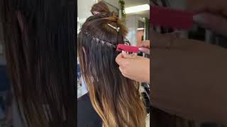 Watch how I do a hair extensions weft move up every six weeks [upl. by Edahc903]