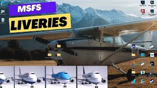 How to install MS flight simulator liveries amp cockpit textures Any plane Tutorial [upl. by Zindman1]