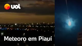 Meteoro ilumina a noite do Piauí com clarão surpreendente veja vídeos [upl. by Kieffer]