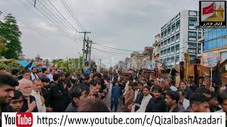 hai hai ker k bait bahana matam markazi jaloos dhobi ghat faisalabad 10 muharram 1445 290723 [upl. by Christianity939]