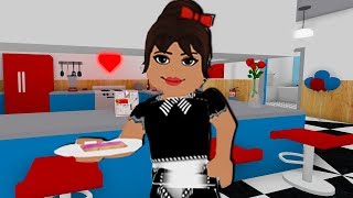 FIRST DAY WORKING AT THE DINER  Bloxburg roblox [upl. by Hsemar]