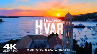 HVAR Island 🇭🇷 Drone Aerial 4K 2023  Hrvatska Croatia [upl. by Llewen11]