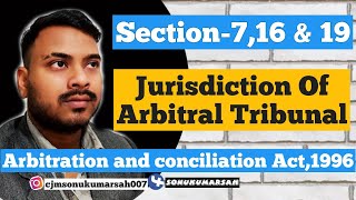 Section 16 jurisdiction of arbitral tribunal Arbitration amp conciliation Act1996 [upl. by Emerej]