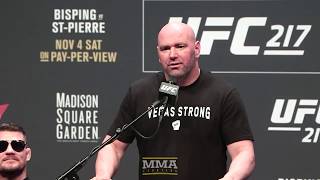 UFC 217 Bisping vs GSP Press Conference  MMA Fighting [upl. by Aneleh]