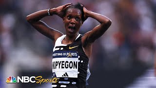 Faith Kipyegon breaks ANOTHER WORLD RECORD in historic Paris 5K  NBC Sports [upl. by Aerbma]