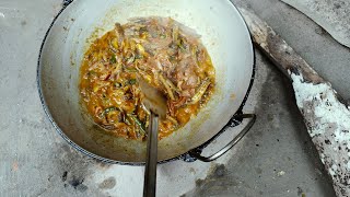 VillageStyle Fish Curry Party  Traditional Recipe  Outdoor Cookingquotparty [upl. by Eyeleen559]