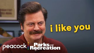 Best of Ron actually liking people  Parks and Recreation [upl. by Dorej11]