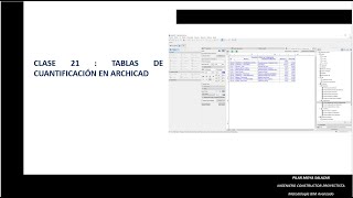 CLASE N°21TABLAS DE CUANTIFICACIÓNCUBICACION ARCHICAD [upl. by Hteik]