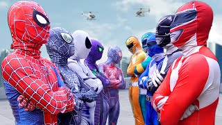 OMG  SPIDERMAN Bros vs Team POWER RANGER  Which Team is Stronger   POV  Battle Mini Games [upl. by Oicnedurp192]