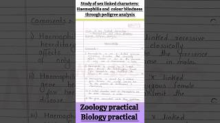 Haemophilia and colour blindness through Pedigree Analysis  practical assignment biology class [upl. by Claudian609]