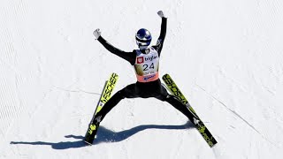 Gregor Schlierenzauer 2535m Fall  WR  Planica 2018 [upl. by Araccat]