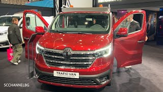 Renault Trafic Van E Tech Electric 2024 New Logo Facelift Debut At Solutrans Lyon 2023 [upl. by Aehsa]