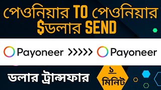 How to Dollar Transfer Payoneer To Payoneer  payoneer to payoneer money transfer Bangla 2023 [upl. by Weinhardt]