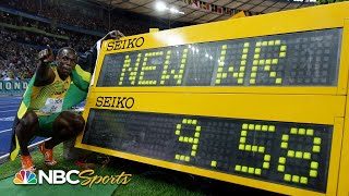 Usain Bolts 958 the night he obliterated the 100m world record  NBC Sports [upl. by Matthus560]