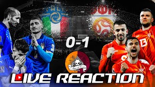 LIVE REACTION ITALIA 01 MACEDONIA ADDIO MONDIALE VI DOVETE VERGOGNARE TUTTI SONO AVVILITO [upl. by Lat]