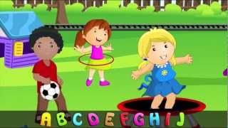 ABC Alphabet Song in HD with Lyrics  Childrens Nursery Rhymes by eFlashApps [upl. by Juliana]