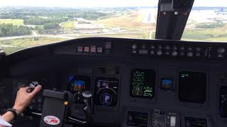 CRJ900 cockpit landing [upl. by Suzzy422]