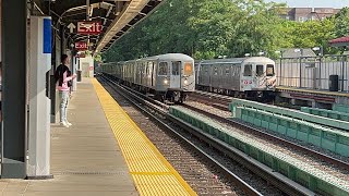 BMT Brighton Line Q Action  Avenue J  R160B Alstom On The Q [upl. by Nolubez979]