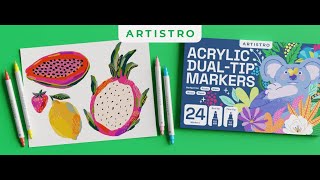 ARTISTRO 24 Acrylic Paint Pens [upl. by Matlick692]