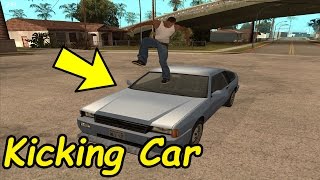 Can You Destroy A Car By Kicking It In GTA San Andreas [upl. by Leirol]