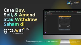 Cara Buy Sell amp Withdraw Saham di Growin Pro [upl. by Launcelot934]