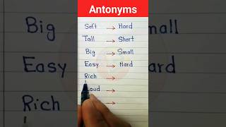 Antonyms words  Opposite words  antonyms penwriter shorts [upl. by Elvina]