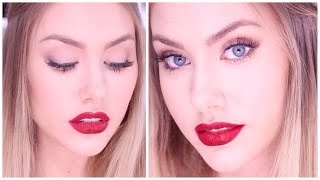 Classic Red Lip Makeup Tutorial ♥ stephaniemaii ♥ [upl. by Aissac]