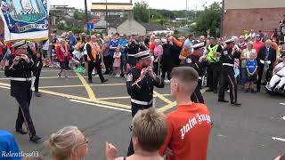 Heirs Of Cromwell FB  Central Scottish 12th Parade  Larkhall  080723 4K [upl. by Yemane]