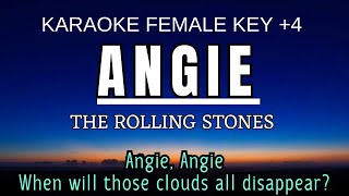 The Rolling Stones  Angie Karaoke Female Key Nada Wanita 4 E mayor [upl. by Jurgen]