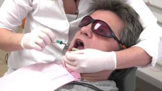 Painless Periodontitis treatment with the laser Laser treatment at gingivitis Part 1 [upl. by Houser]