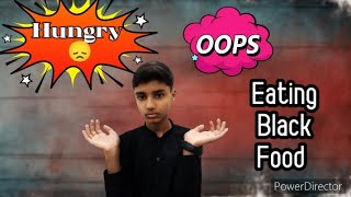 Eating Only Black food  Bhook se bura Haallittle adventure  Rafay vlogs [upl. by Nomde]