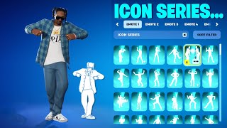 ALL FORTNITE ICON SERIES DANCES amp EMOTES [upl. by Eenrahc835]