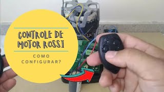 COMO CONFIGURAR UM CONTROLE PARA O MOTOR ROSSI [upl. by Meehahs]