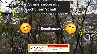 Sirenenprobe mit schönem Schall  Quartalsmäßiger Probealarm  📍Ernsthausen  021124 [upl. by Hsot423]