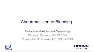 Abnormal Uterine Bleeding  Case Based Conference [upl. by Ahsikahs]