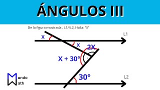 Ángulos III  Rectas paralelas con Rectas secantes  Geometría [upl. by Laehcar]