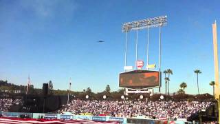 B2 flyover Dodger Stadium Opening Day 2011 [upl. by Mickelson]