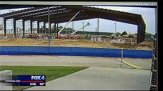 Building collapse at Argyle HS captured on surveillance video [upl. by Katharine]