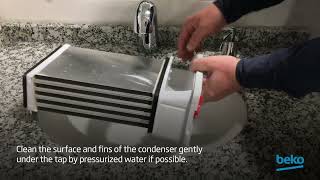 Beko How To  Clean the condenser of a tumble dryer [upl. by Lekzehcey348]