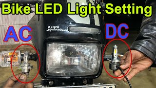 bike AC to DC connection LED light setting full detail Splendor vs Splendor Plus Xtec [upl. by Roanne]