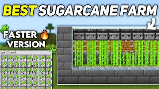 NEW FASTER SUGARCANE FARM in 121  Minecraft Bedrock amp Java [upl. by Akeret427]