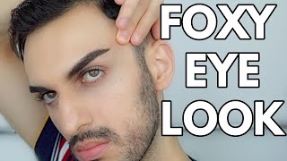 MENS FOXY EYE MAKEUP TUTORIAL  NO SURGERY TIPS amp TRICKS on how to lift your eyes [upl. by Juetta137]