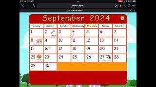 Starfall Daily Calendar  September 27 2024 Native American Day [upl. by Atilef]