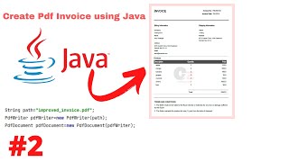 Create pdf invoice in java part 2 [upl. by Theo]